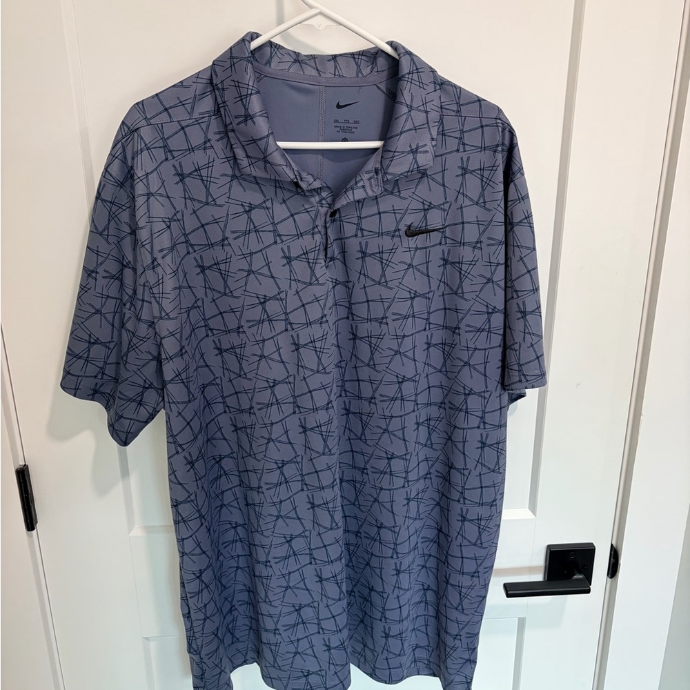 Nike Men’s Polo Gray/Blue Polo XXL
